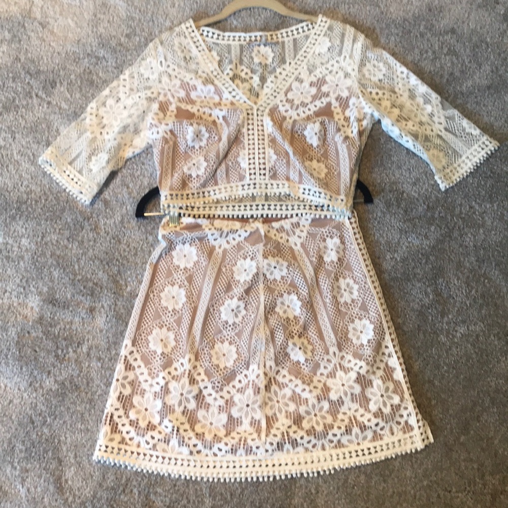 For Love & lemons crop top & skirt set